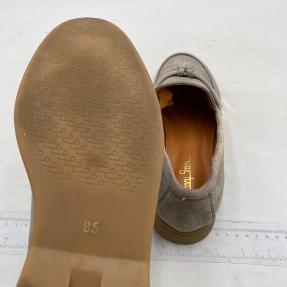 Milooey shoes Women's Round Toe Flat Loafers Comfort Slip On Moccasins Grey Shoe - Picture 6 of 8